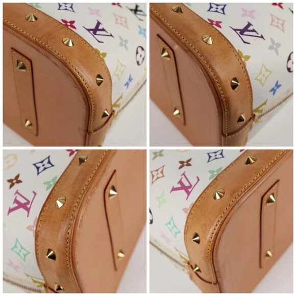 LOUIS VUITTON Monogram Multicolor Alma GM Hand Bag White M40441 LV Auth 131827V - Picture 14 of 16